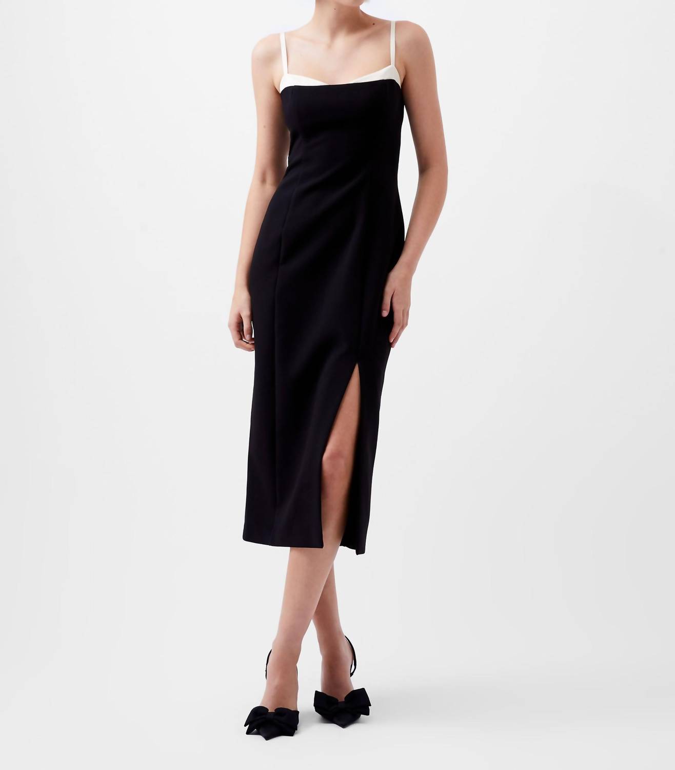 French Connection - Azra Twill Corset Strappy Dress