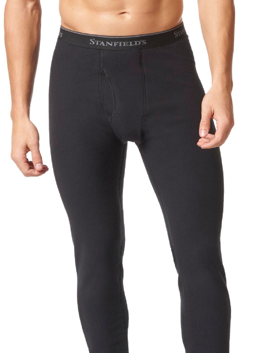 Stanfield's Men's Micro Fleece Thermal Long Johns Underwear Black Size Small