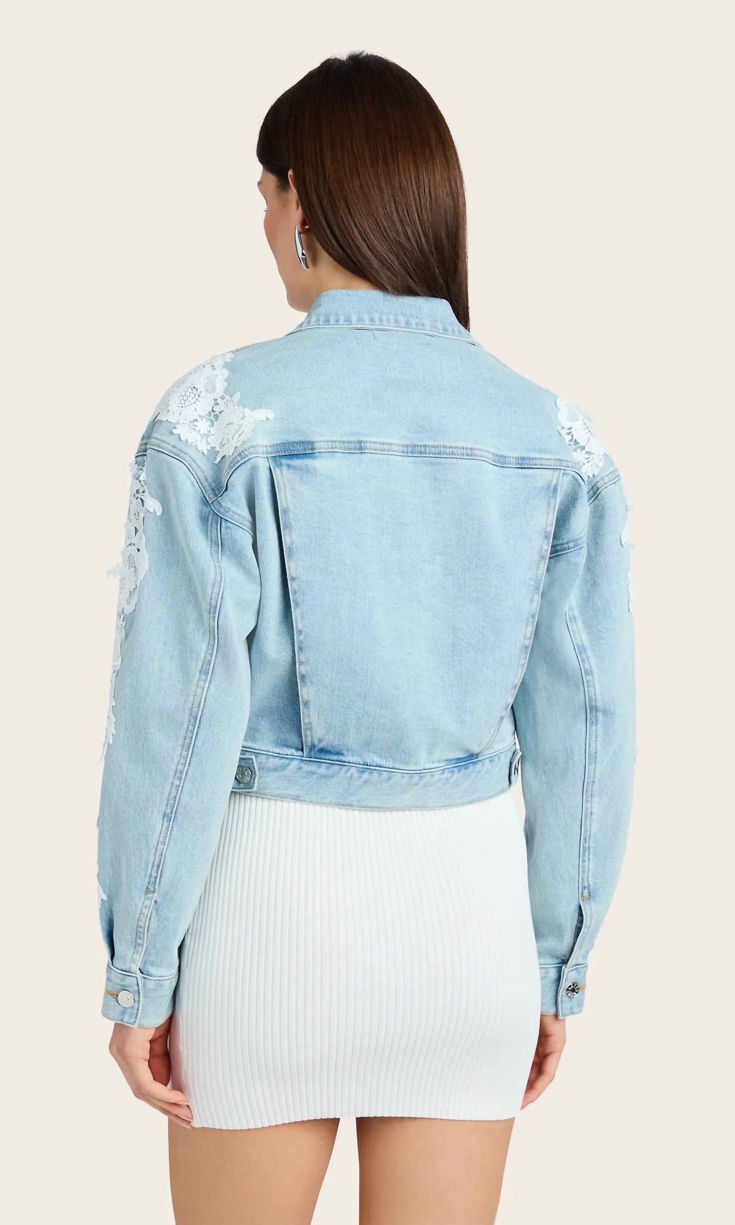Generation Love - Valex Lace Combo Denim Jacket