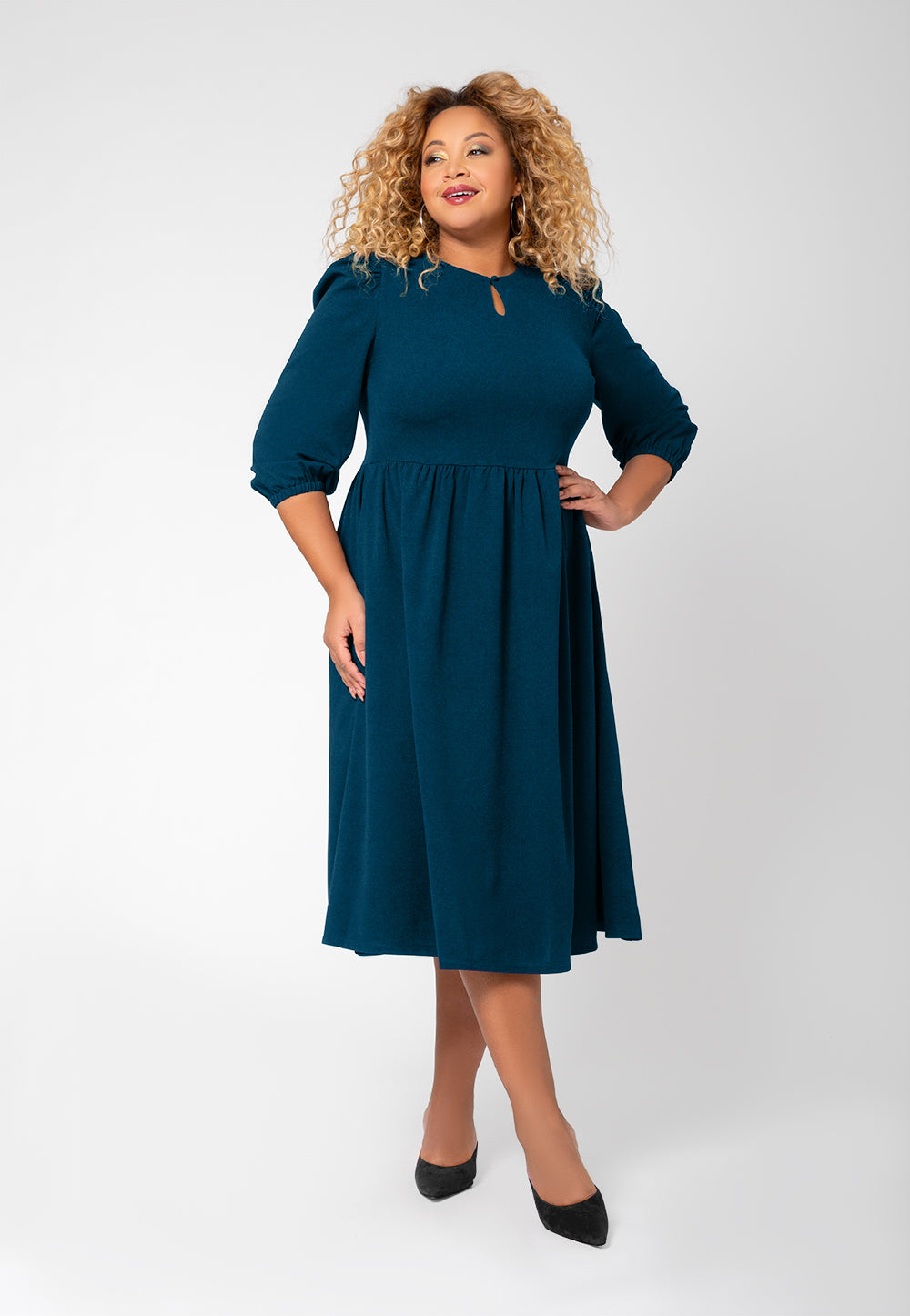 Leota Women's Iman Dress Blue Size 2X
