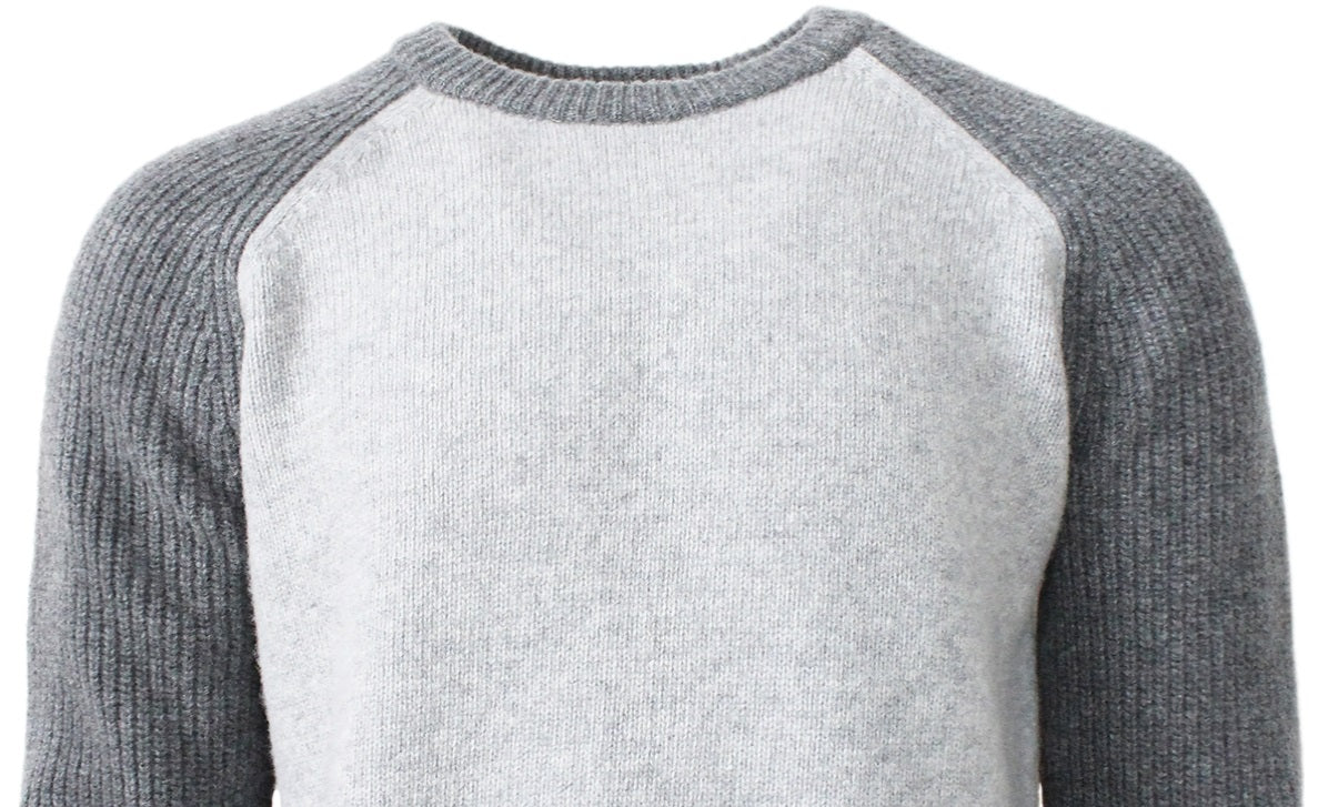 Benson Men's Mon Tremblant Relaxed Fit Baseball Sweater Gray Size Medium