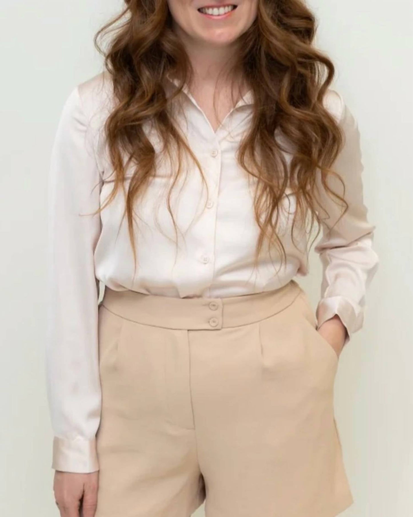 Skies Are Blue - Beckett Satin Button Down