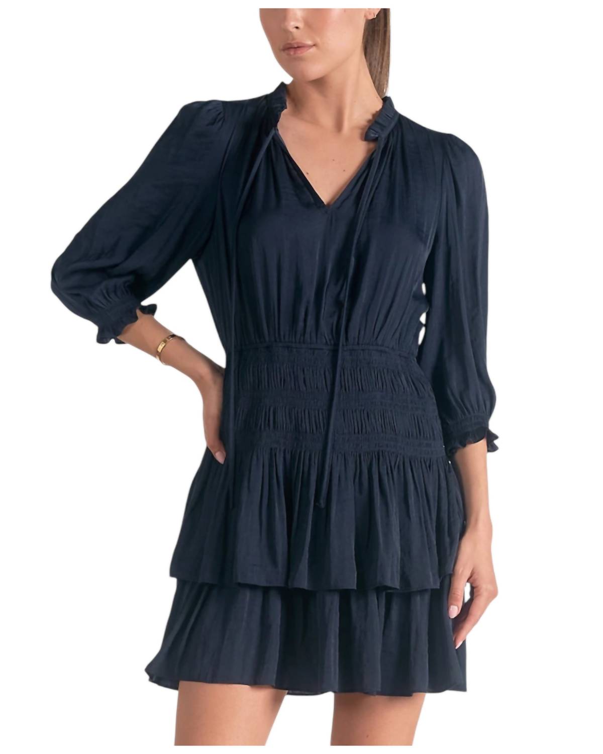 Elan - Smocked Mini Dress