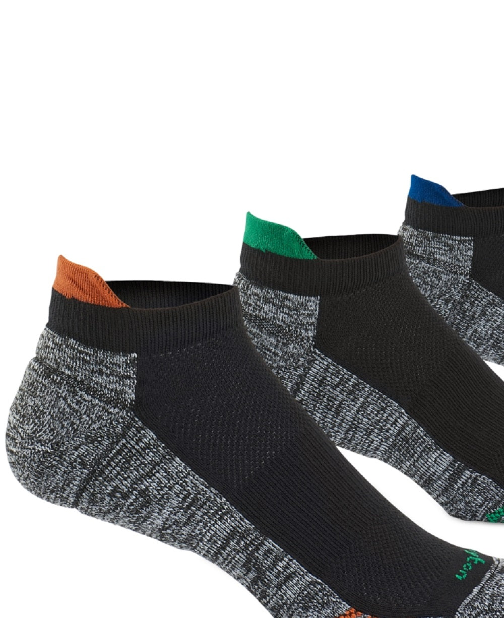 Burlington Men's 3 Pack Active Tab No Show Socks Gray Size 10-13