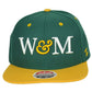 NCAA Zephyr William & Mary Tribe Structured Snapback Adjustable Flat Bill Hat Ca