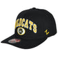 NCAA Zephyr Wayne State Wildcats Structured Snapback Adjustable Black Hat Cap