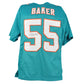 NFL Miami Dolphins Jerome Baker #55 Jersey Replica Signed Teal JSA Card