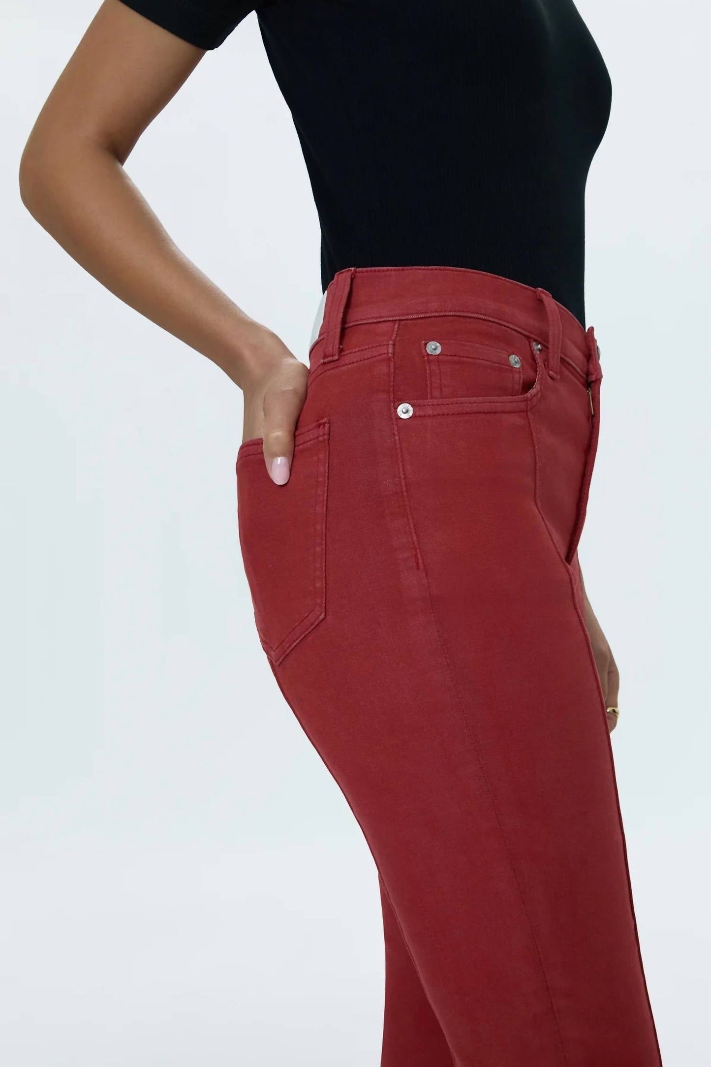 Pistola - Lennon Seamed High Rise Crop Bootcut Pants
