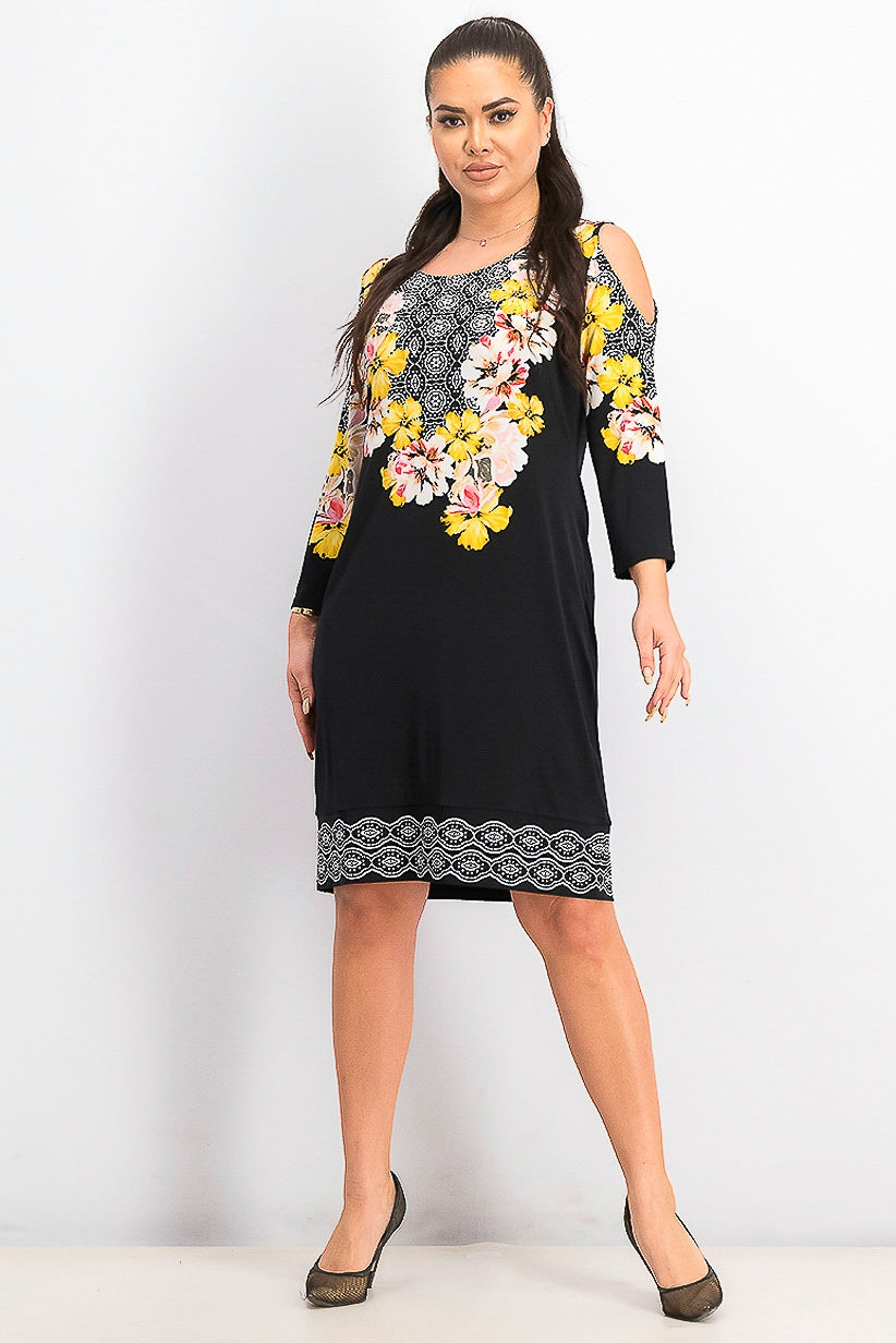 JM Collection Women's Bursting Bloom Sheath Dress  Black Size Small