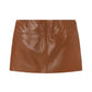 A.L.C. - Cowan Glossy Leather Mini Skirt