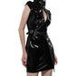 Western F.A.S.H.I.O.N - Punk Sci-Fi Patent Leather Chinese Style Dress