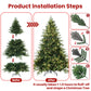 6.5ft Pre-Lit Artificial Christmas Tree with 450 Warm White Lights