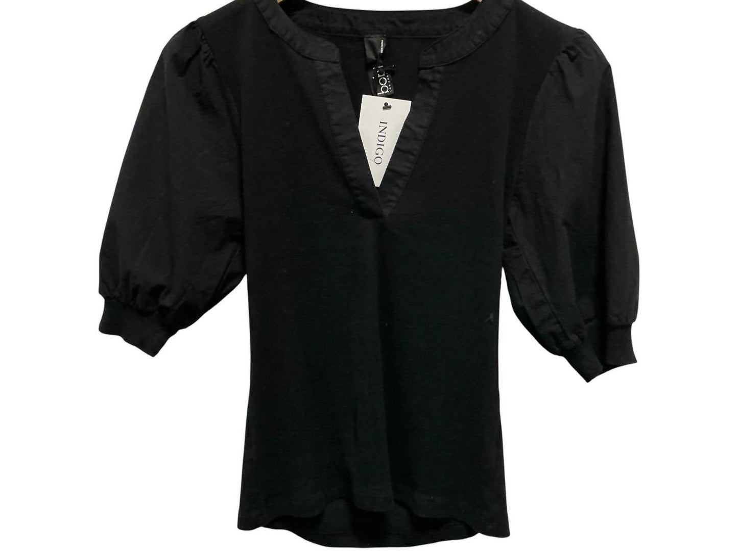 Bobi - Women's Henley Puff Sleeve Top
