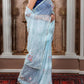 Zaalima Fashion - Organza Saree With Sequin Stripes