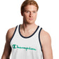 Champion Men's Graphic Ringer Tank Top White Size Medium