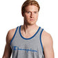 Champion Men's Graphic Ringer Tank Top Gray Size Large