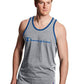Champion Men's Graphic Ringer Tank Top Gray Size Large