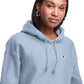 Champion Women's Life Reverse Weave Hoodie Blue Size X-Small