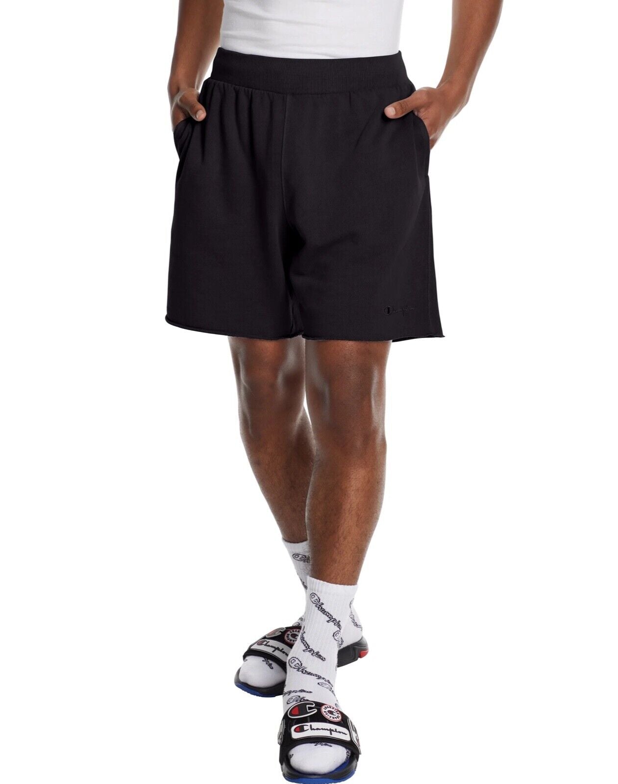 Champion Men's Lightweight Fleece Shorts Black Size X-Large