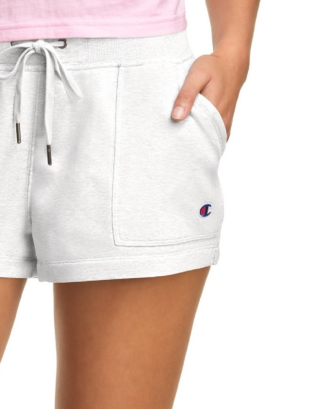 Champion Women's Campus French Terry Shorts White Size Large