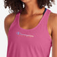 Champion Women's Racerback Logo Tank Top Pink Size Small