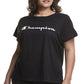 Champion Women's Classic T-Shirt Script Logo Black Size 3X