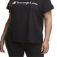 Champion Women's Classic T-Shirt Script Logo Black Size 3X
