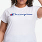 Champion Women's Classic Logo Graphic T-Shirt White Size 4X