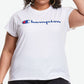 Champion Women's Plus Classic Logo Graphic T-Shirt White Size 1X