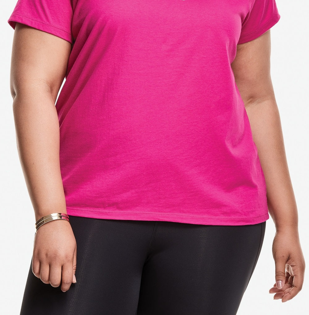 Champion Women's Classic Logo Graphic T-Shirt Pink Size 3X