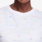 Champion Women's Logo Print Cropped T-Shirt White Size 2X