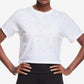 Champion Women's Logo Print Cropped T-Shirt White Size 4X