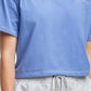 Champion Women's Cropped Cotton Pullover Top Blue Size X-Large