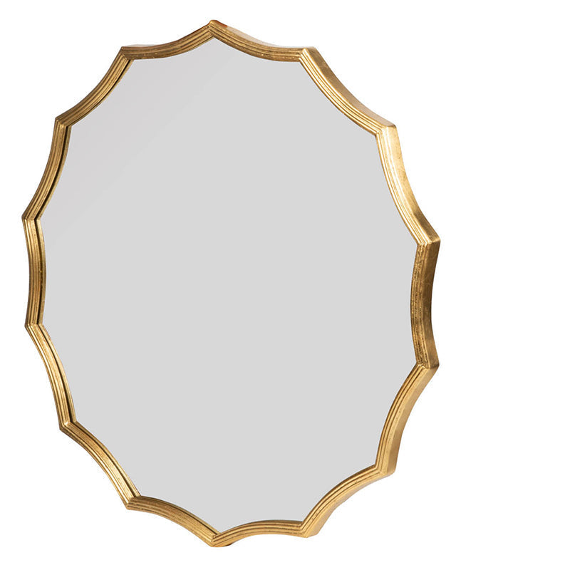 40" Round Sunburst Wall Mirror with Gold Finish