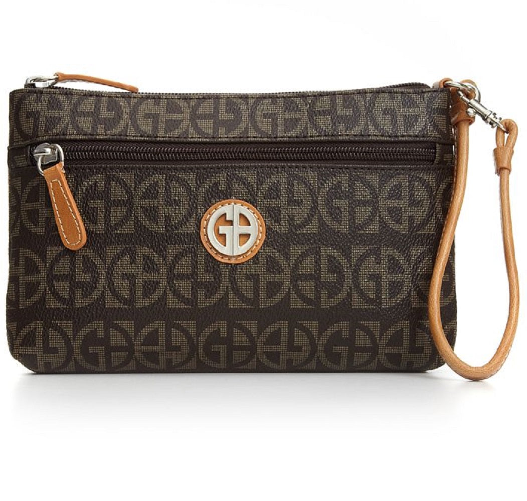 Giani Bernini Women's Block Signature Wristlet Brown Size Regular