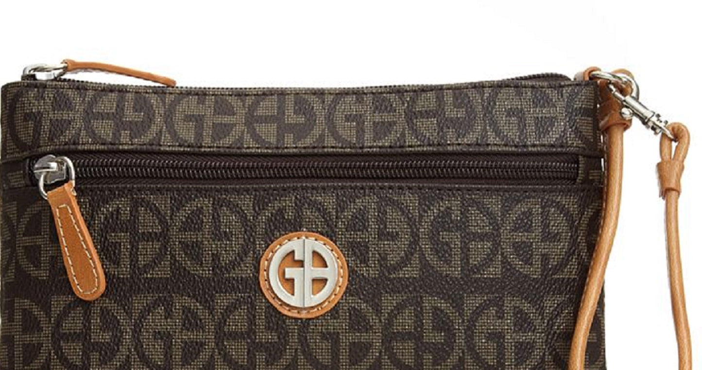 Giani Bernini Women's Block Signature Wristlet Brown Size Regular
