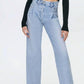 Agolde - High Rise Fold Waistband Jeans