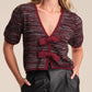 525 America - Elaine Marled Bow Front Cardigan