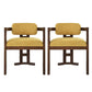 Stylish Indoor Upholstered Wood Dining Chair Set of 2