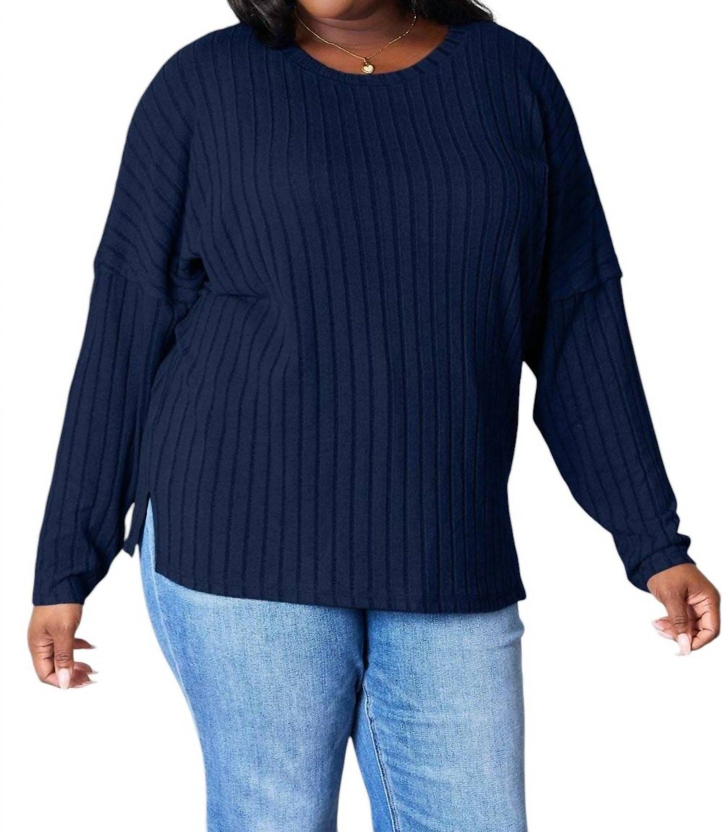 Basic Bae - Sophisticated Ribbed Knit Top