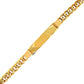 14k Yellow Gold Men's ID Cuban Chain Bracelet