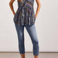 Tribal - Sleeveless Lined Tiered Top
