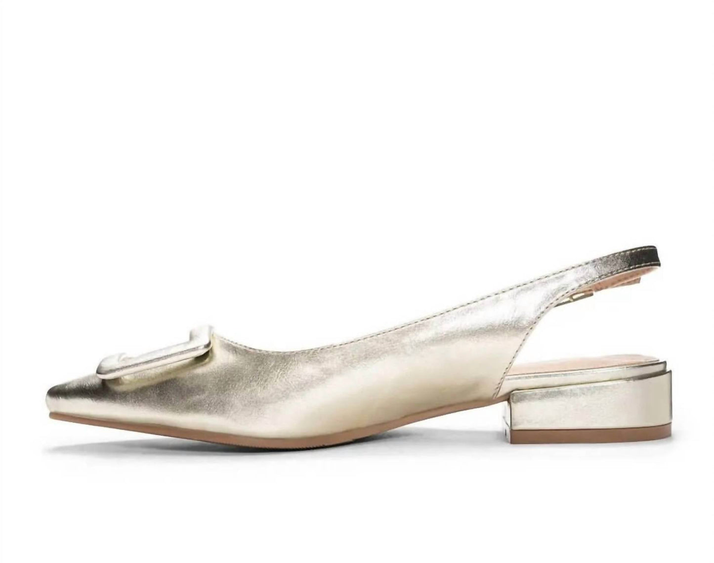 Chinese Laundry - Women's Metallic Buckle Flat Slide