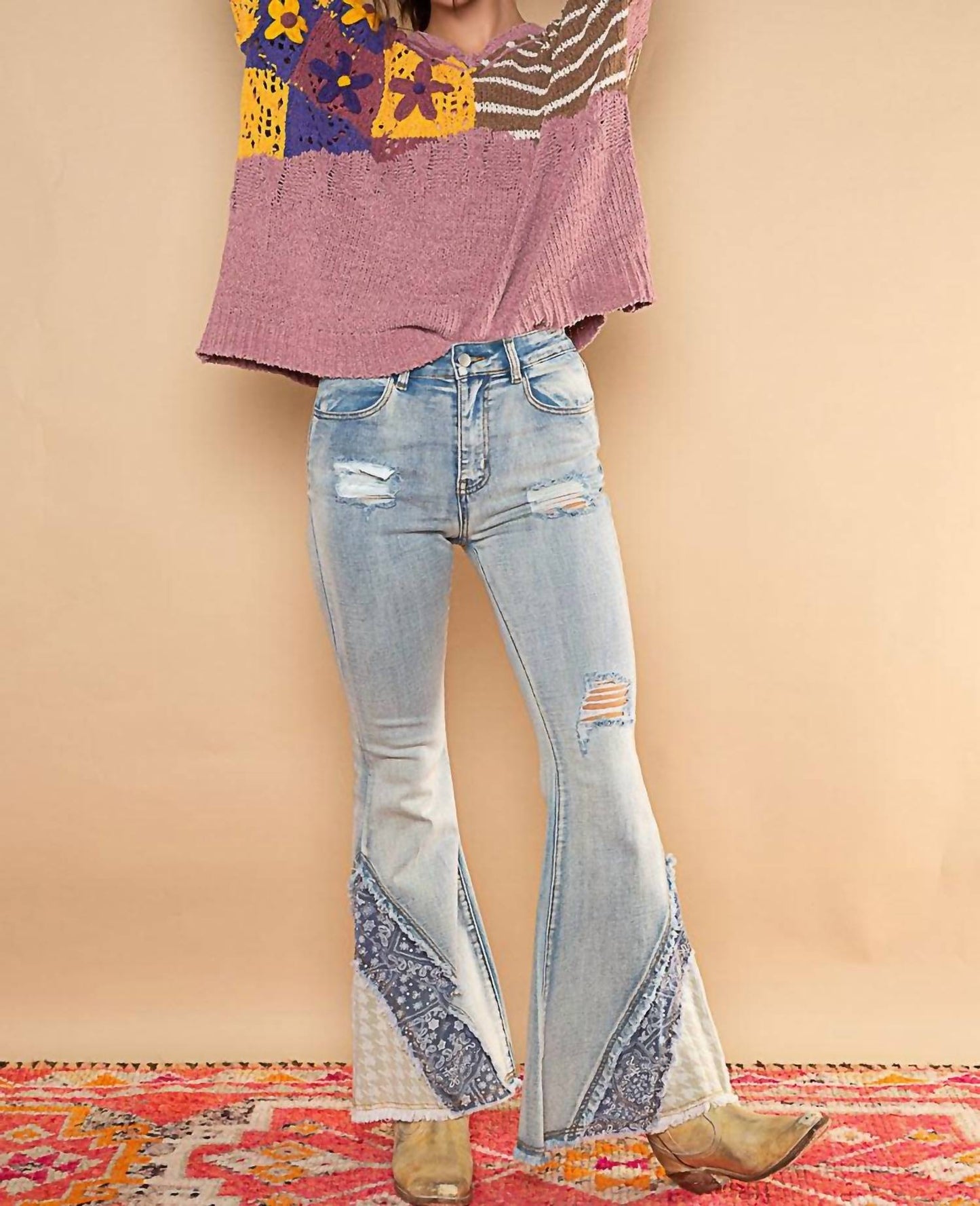 Pol - Chenille Crochet Sweater