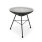 Nusa Modern Rattan Side Table With Tempered Glass Top