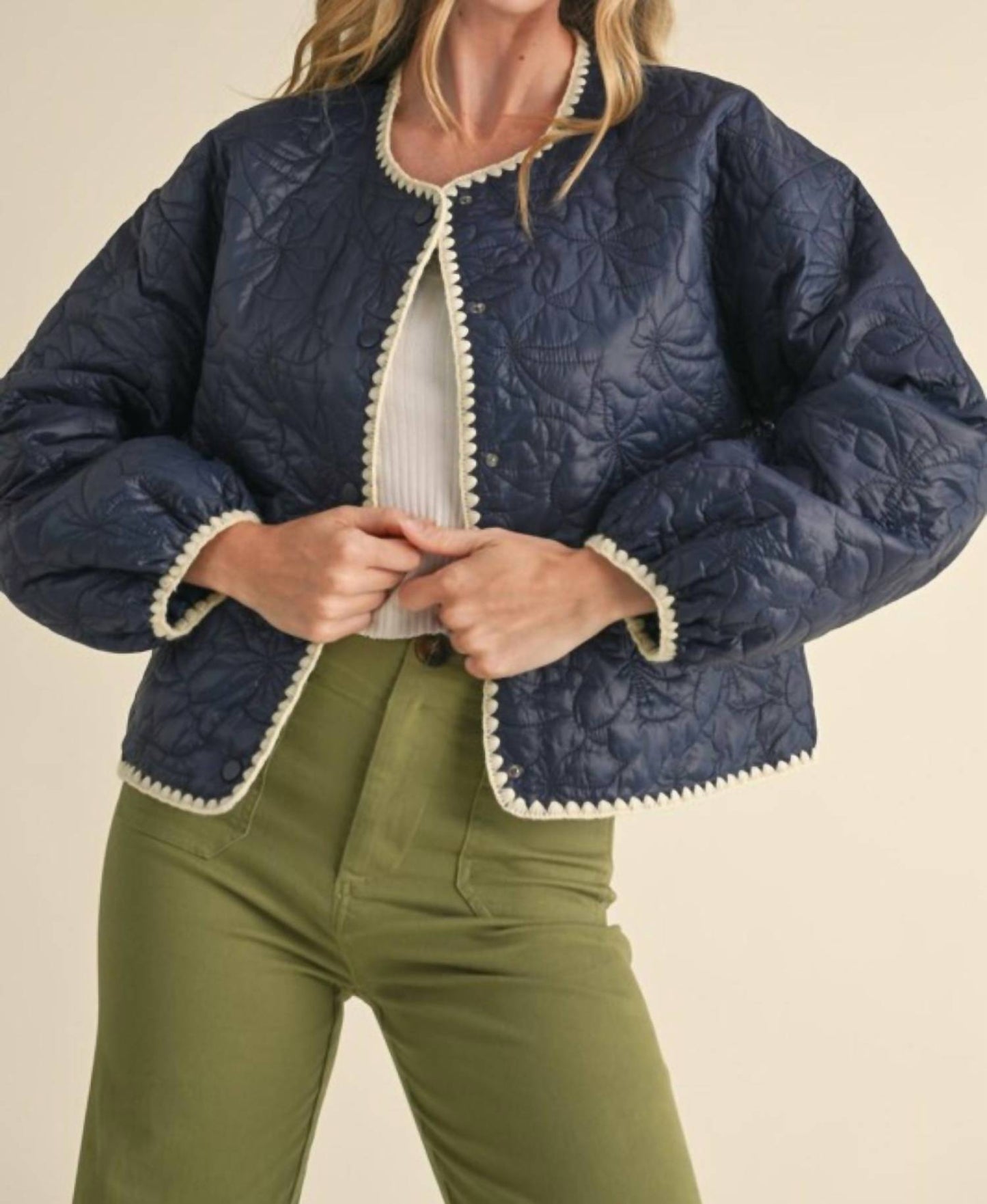 &Merci - NOELLE BOW EMBROIDERED JACKET