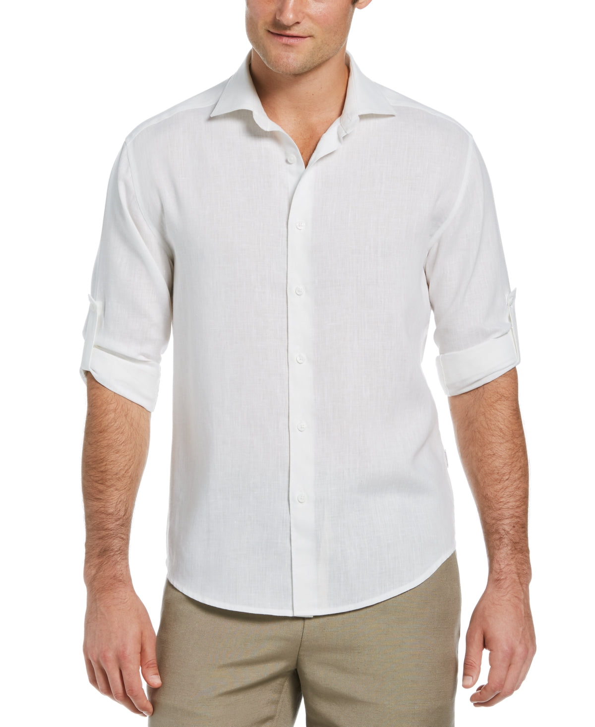 Cubavera Men's Travelselect Wrinkle Resistant Shirt White Size X-Large