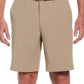 PGA Tour Men's Performance Stretch Flat Front Horizontal Textured Golf Shorts Brown Size 34
