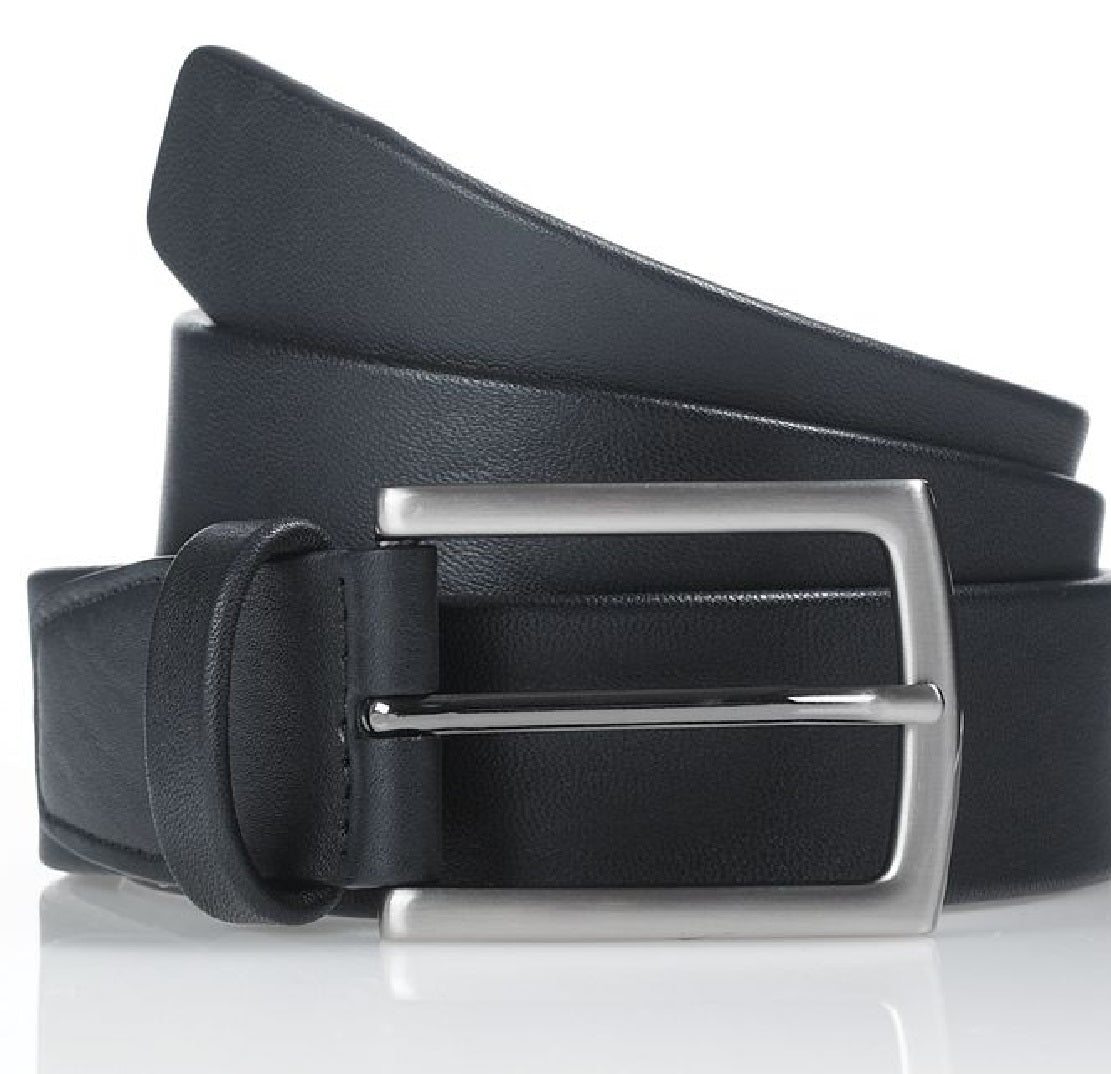 Perry Ellis Men's Leather Casual Belt Black Size 30