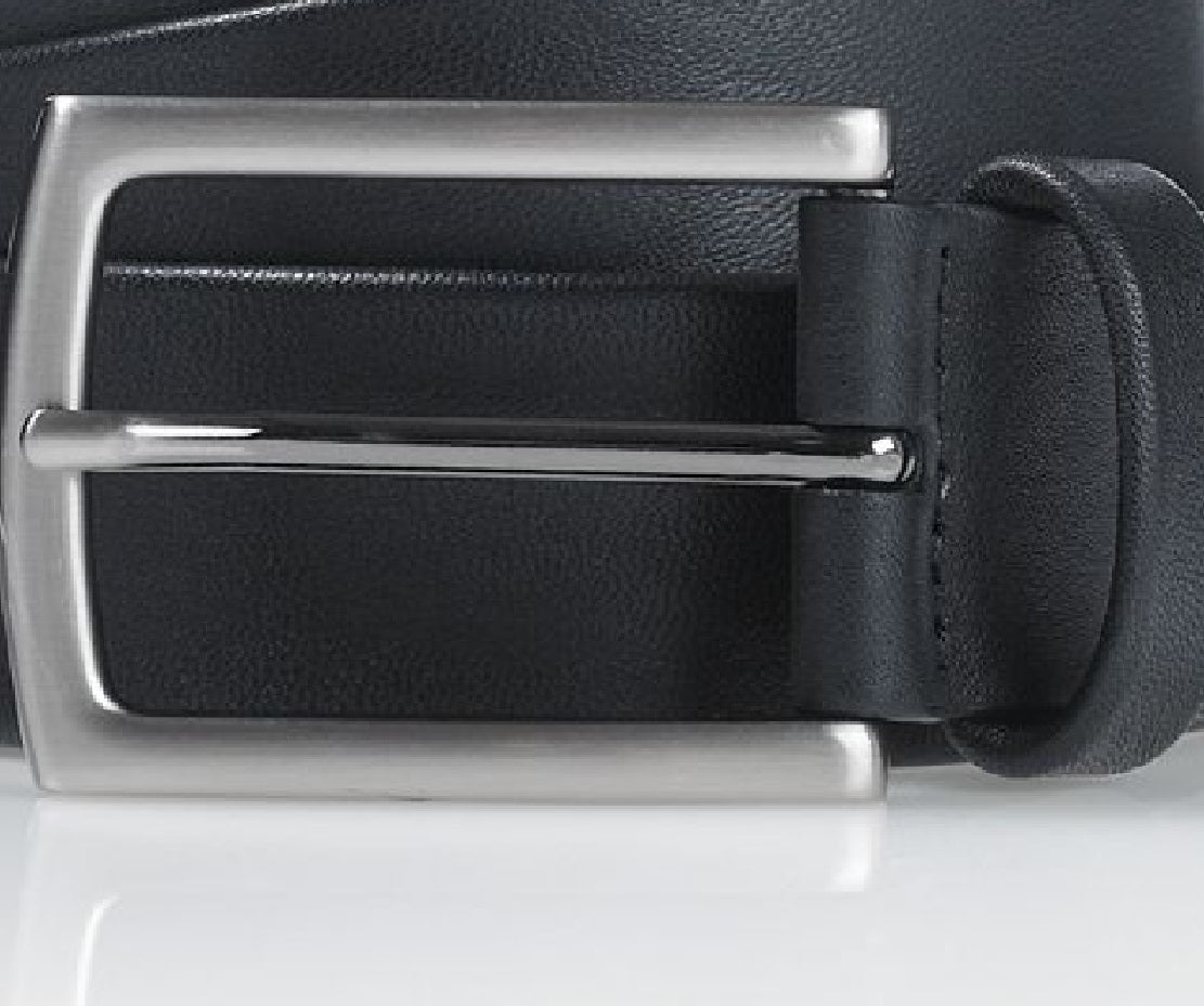 Perry Ellis Men's Leather Casual Belt Black Size 30